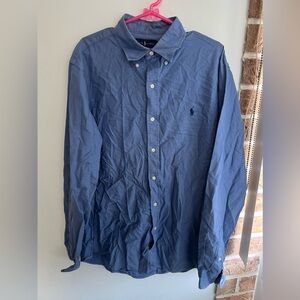 Polo Ralph Lauren Men’s Classic Fit Performance Light Blue Button Down Large